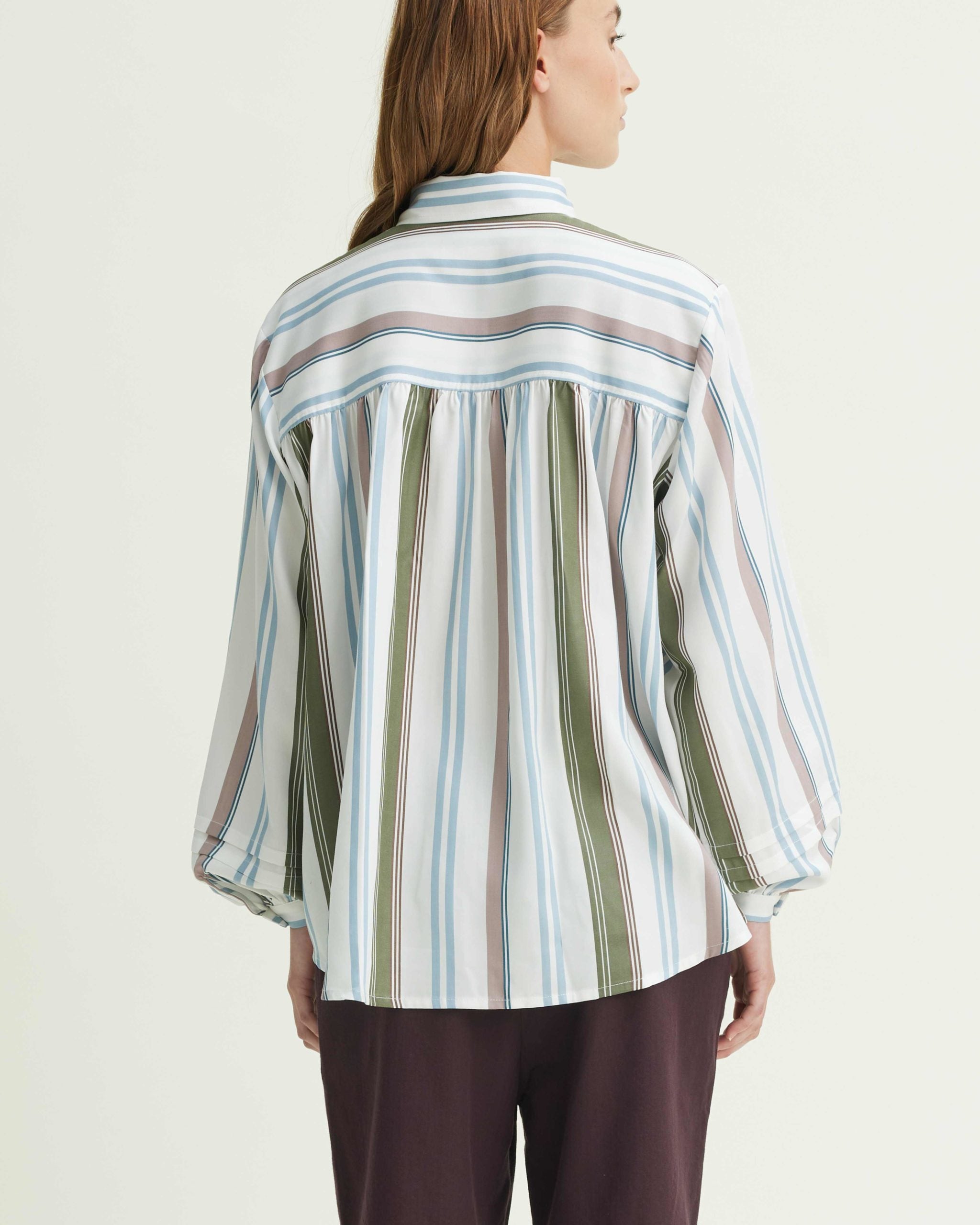 Schulz by Crowd Selma Shirt Striped Tencel