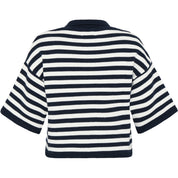 Klitmøller Layla Stripe Knit Cardigan Navy/Cream