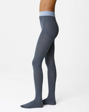 Swedish Stockings Clara Mod Tights Dusty Blue / 60 denier