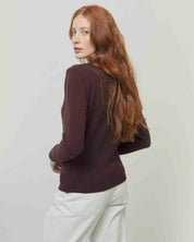 Rifo - Laura Woman Recycled Wool Sweater - Brown Caffè