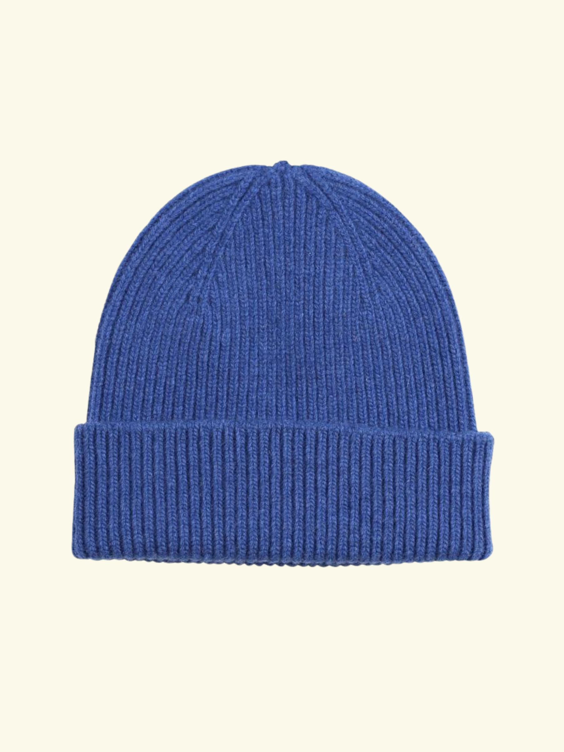 Merino wool beanie - Royal blue