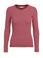 Basic Apparel Ludmilla LS TeeBubble gum/Bordeaux Truffle