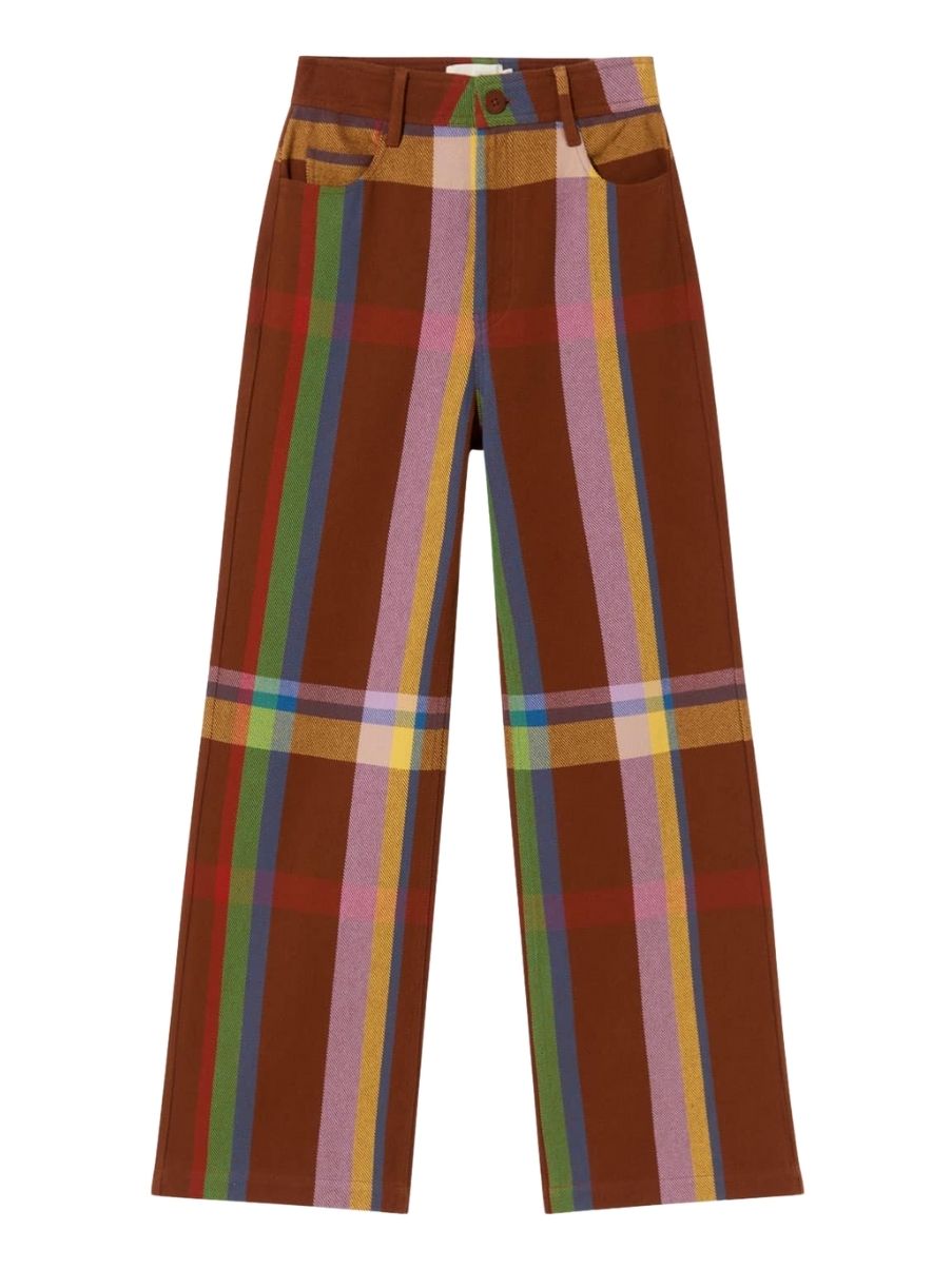 Thinking Mu Brown charlie blanket Coral pants