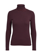 Basic Apparel - Ludmilla High-neck - Bordeaux truffle / Sky captain
