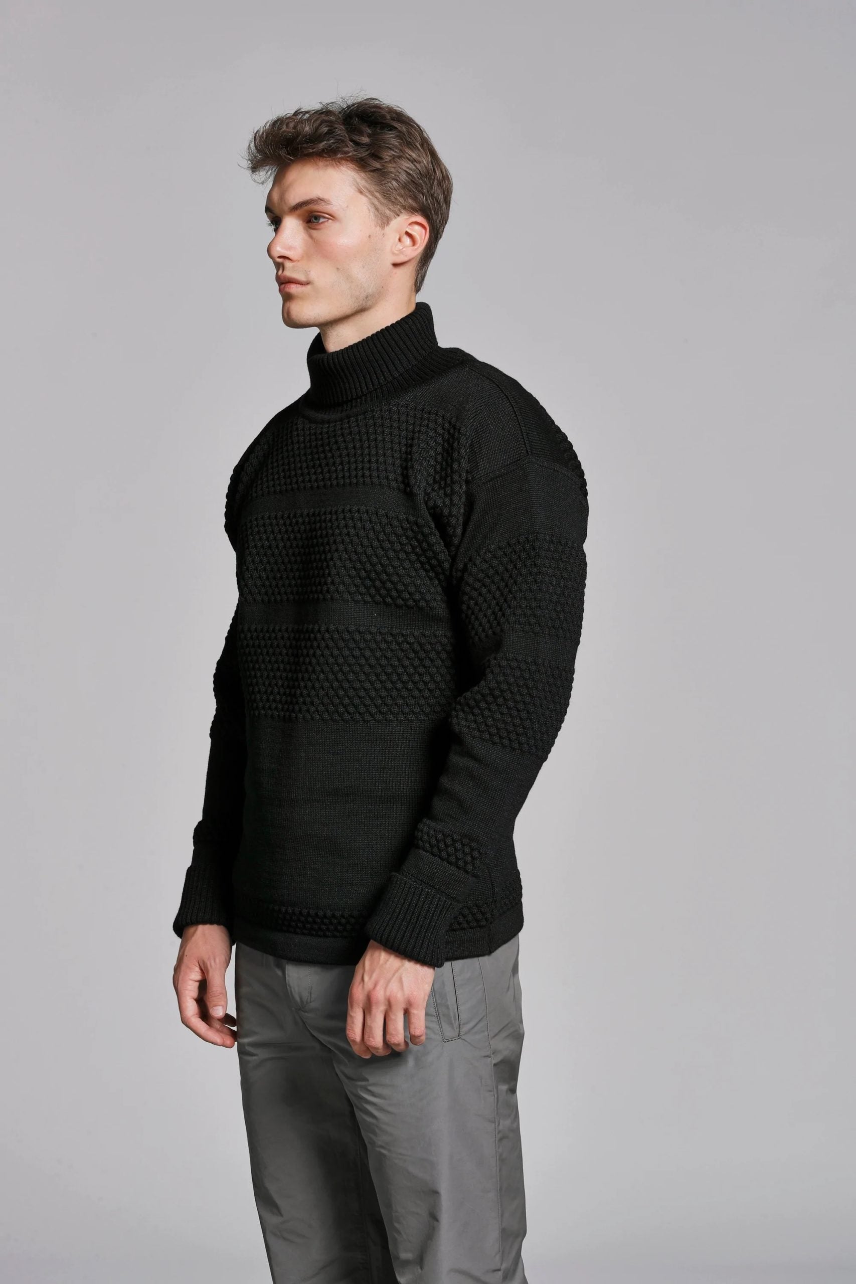 S.N.S Herning - Fisherman Sweater | høj hals, Void Black