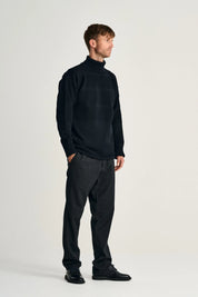 S.N.S Herning - Fisherman Sweater | høj hals, navy blue