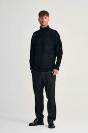 S.N.S Herning - Fisherman Sweater | høj hals, navy blue