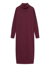 Maska Kaya knitted dress in lambswool - Bourdeaux