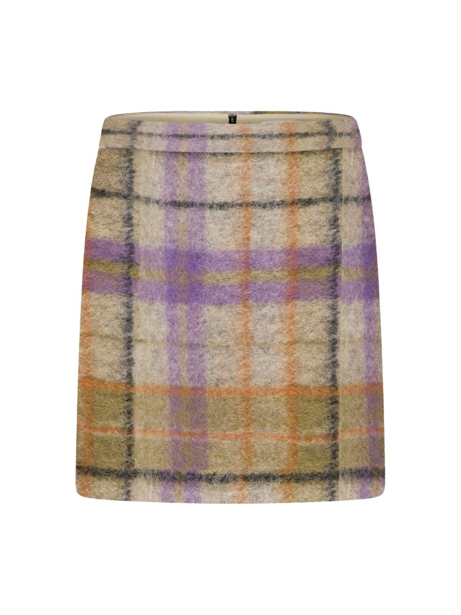 Lanius Checked mini skirt - Green multicolor