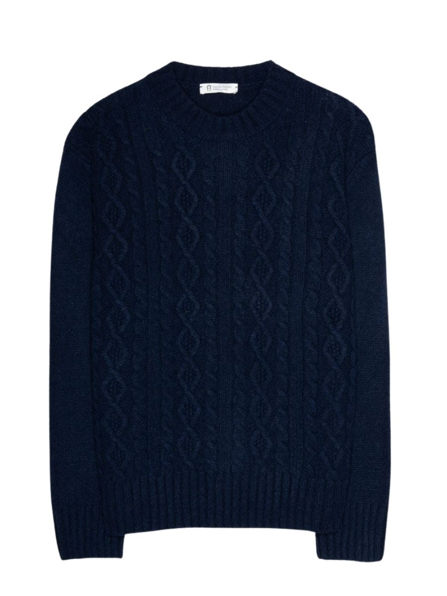 Rifo Amos Unisex Recycled Wool Sweater Blackberry Blue