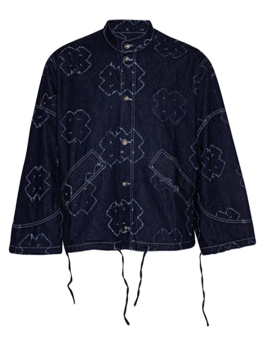 Henrik Vibskov Smiley Denim Jacket - Dark Needle Punch