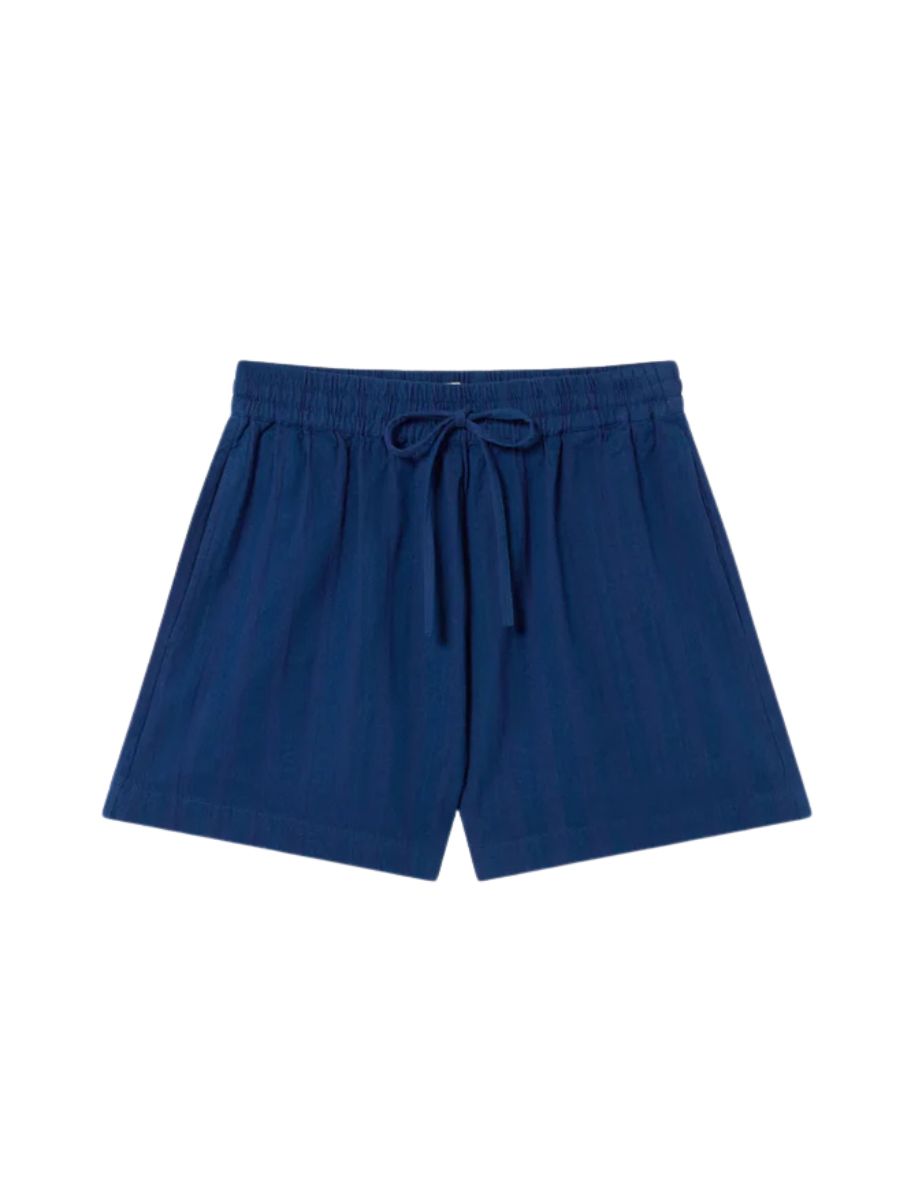Thinking Mu Seersucker Geranio Shorts