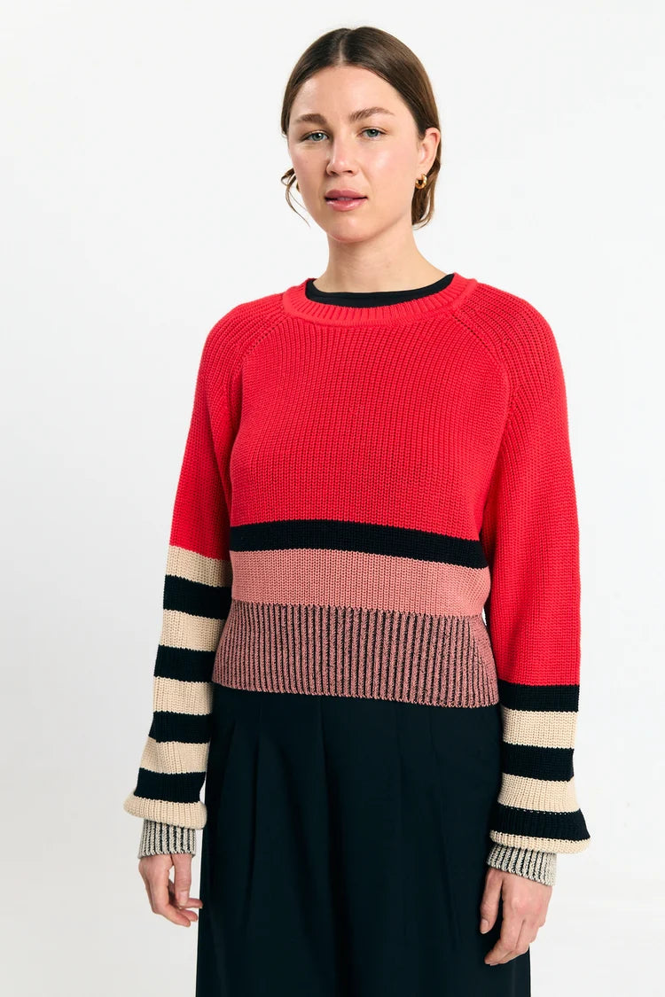 Suite13Lab Nelas Jumper Stripes Red