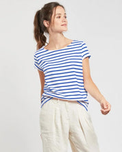 Armor Lux -  Short-sleeved Breton shirt - White/Etoile royal