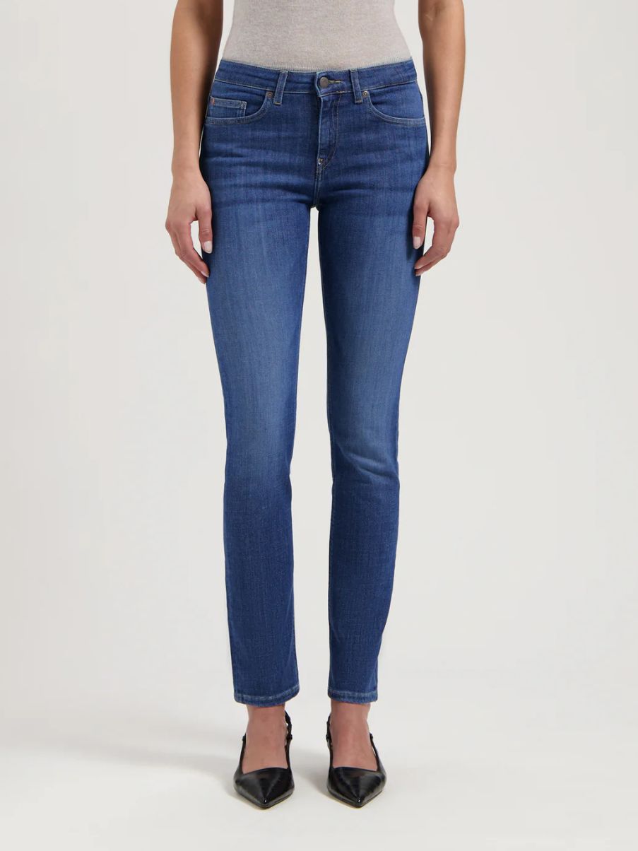 Mud Jeans Faye Low Slim - Stone Indigo