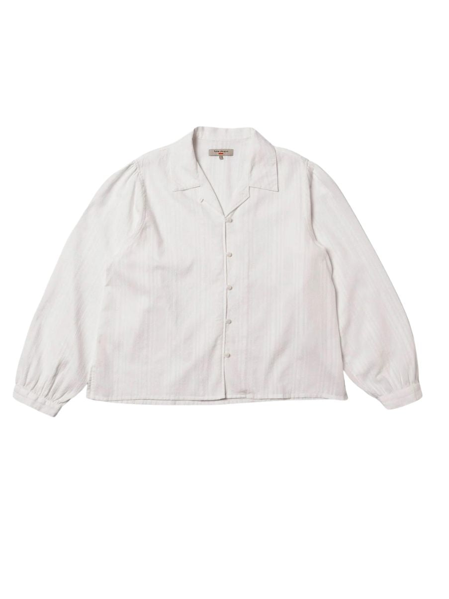 Nudie Jeans - Edith striped dobby blouse offwhite