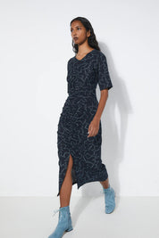 Rita Row - Pola Dress Flowers - Dark Navy