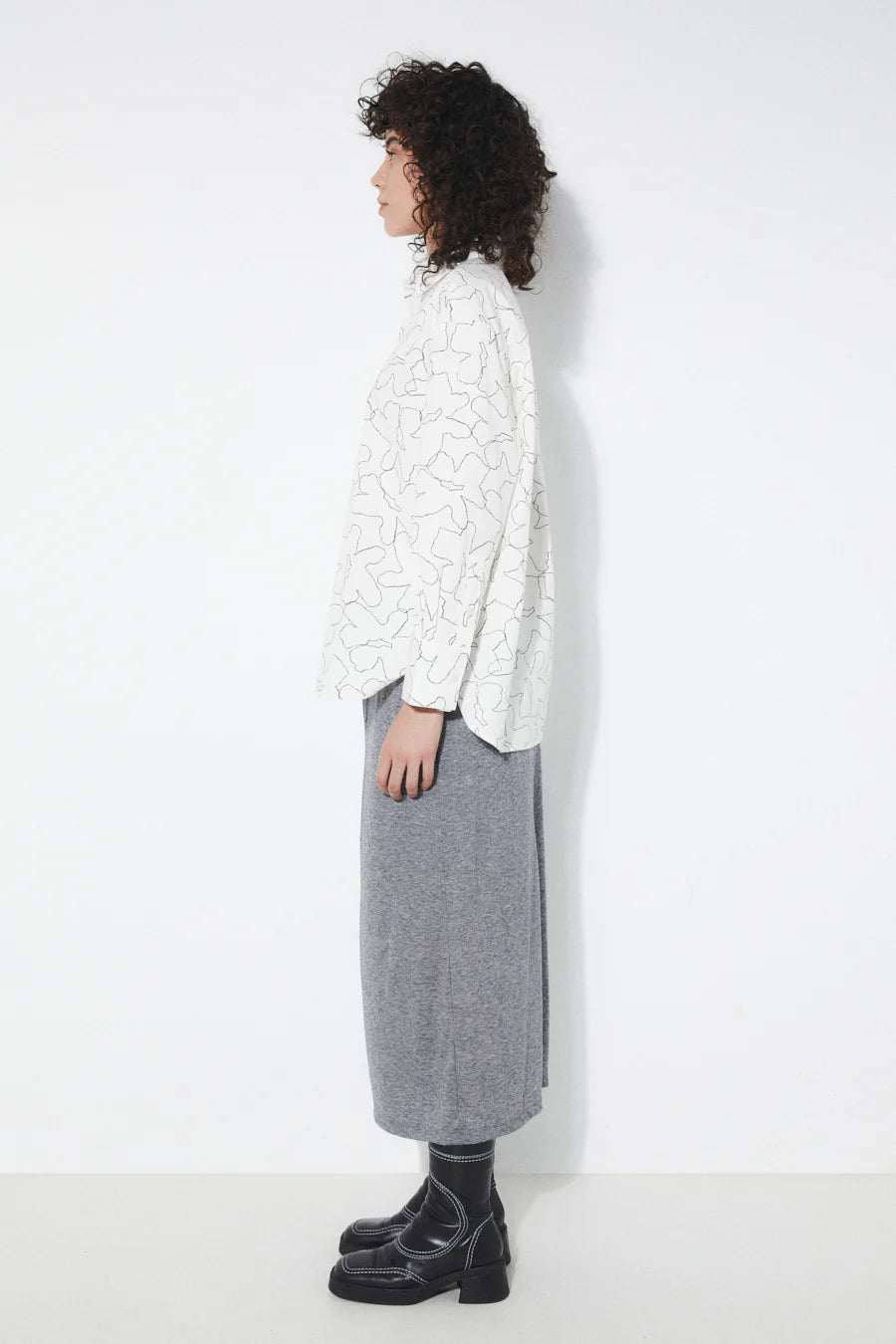 Rita Row - Brit Shirt Flowers - White