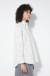 Rita Row - Brit Shirt Flowers - White