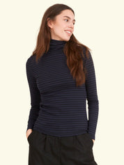 Basic Apparel - Ludmilla High-neck - Black/Navy