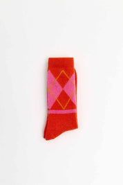 Suite13Lab Argyle Socks Wool Orange