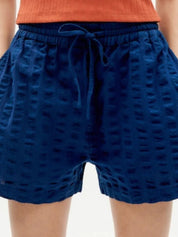 Thinking Mu Seersucker Geranio Shorts
