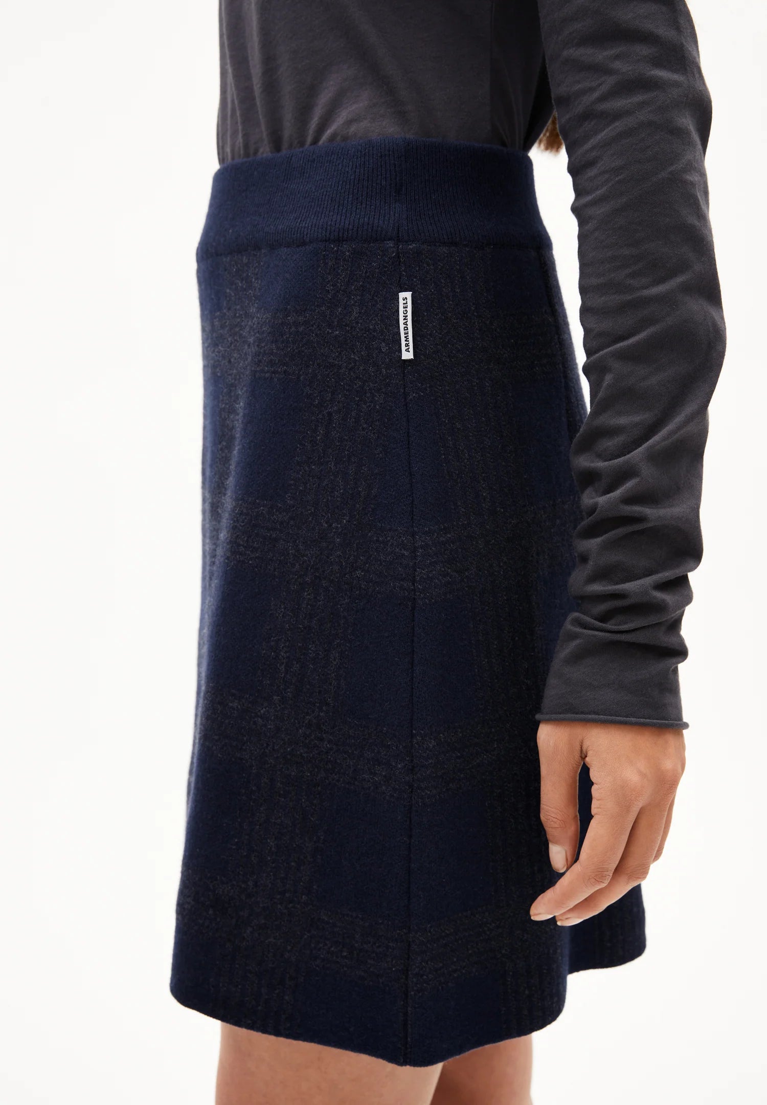 Armed Angels - Darlaa Check Skirt - Night Sky Steel Melange