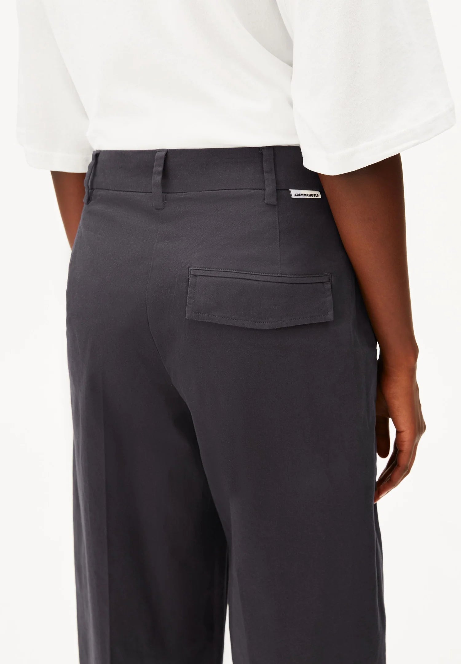 Armedangels - Barrel Leg Twill pant - Dark Steel
