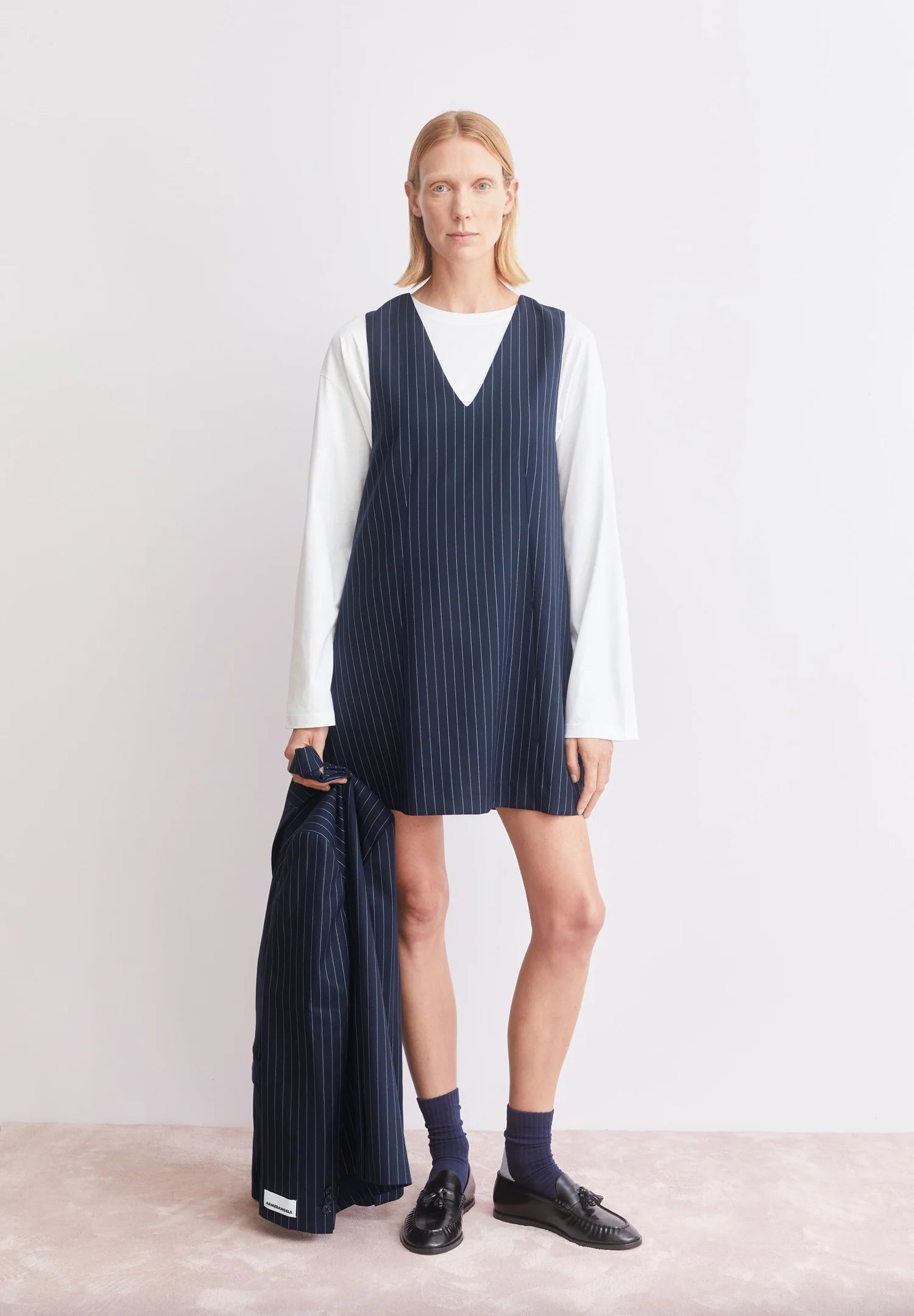 Armedangels - PINSTRIPE PINAAFO DRESS  TENCEL™ Lyocell blend