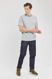 Armor Lux Heritage striped T-shirt - light cotton Grå / Hvid