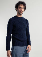 Rifo Amos Unisex Recycled Wool Sweater Blackberry Blue