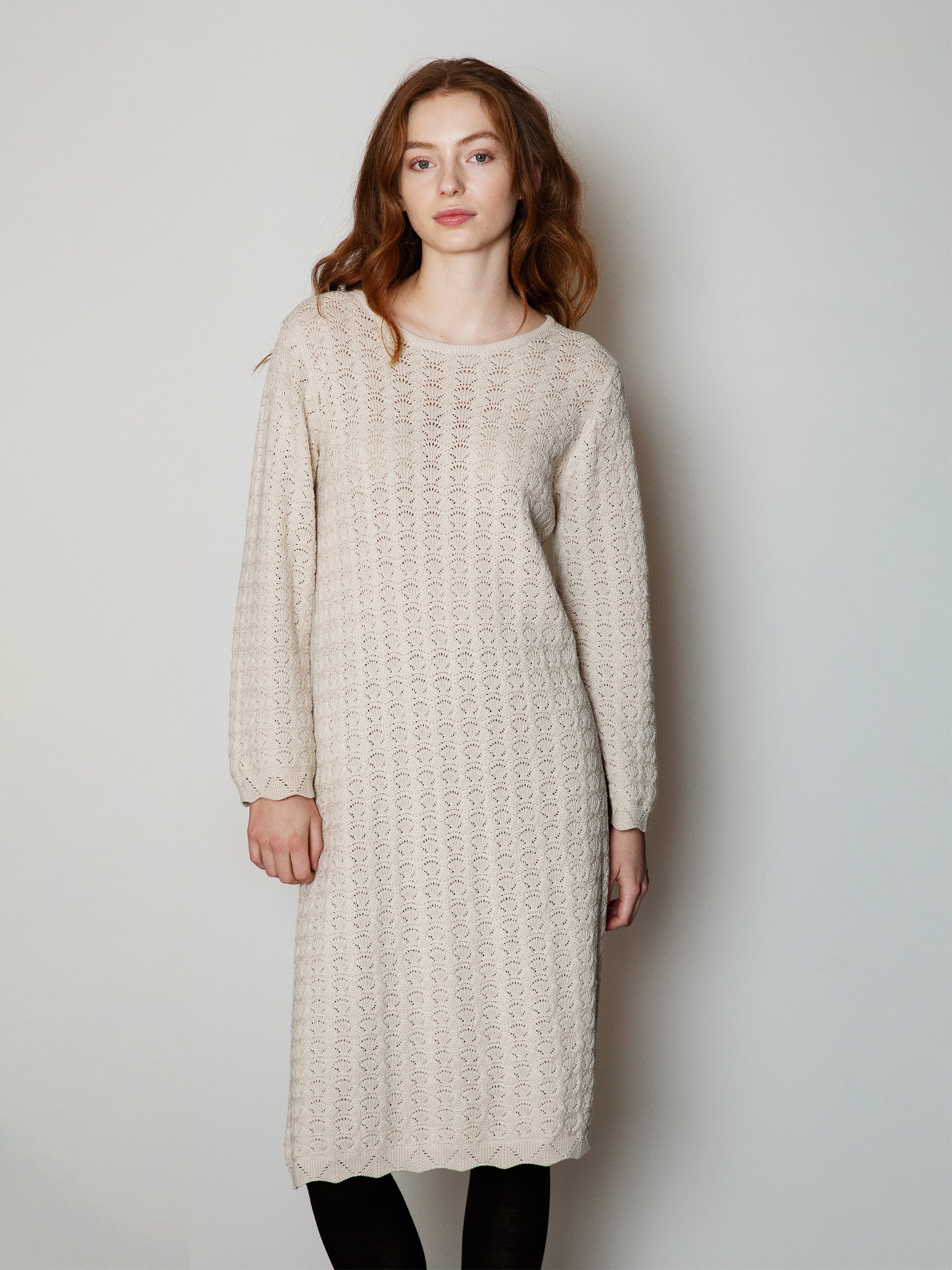 Serendipity Texture Dress Oyster