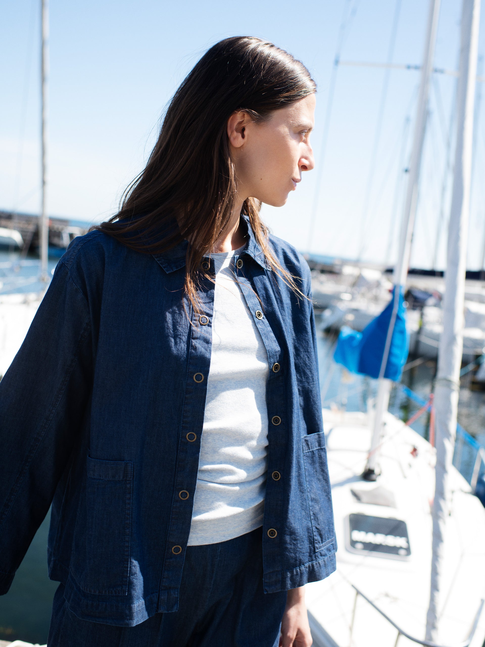 Serendipity - Loose Jacket - Dark Denim