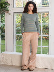 Serendipity Ribstrik Bluse Myrtle Stripe