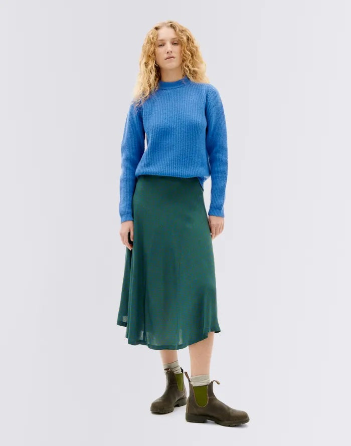 Thinking Mu - Uld Sweater - BLUE HERA KNITTED SWEATER