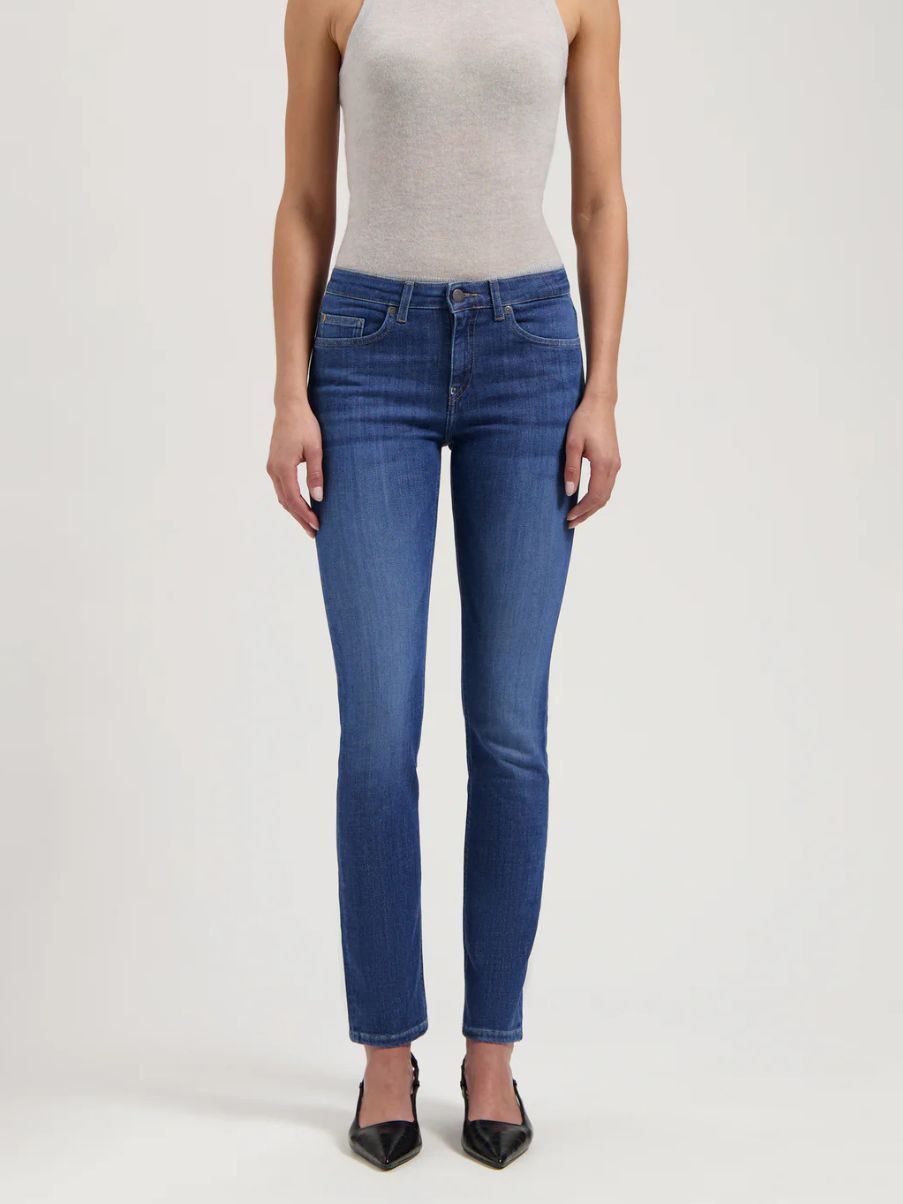 Mud Jeans Faye Low Slim - Stone Indigo