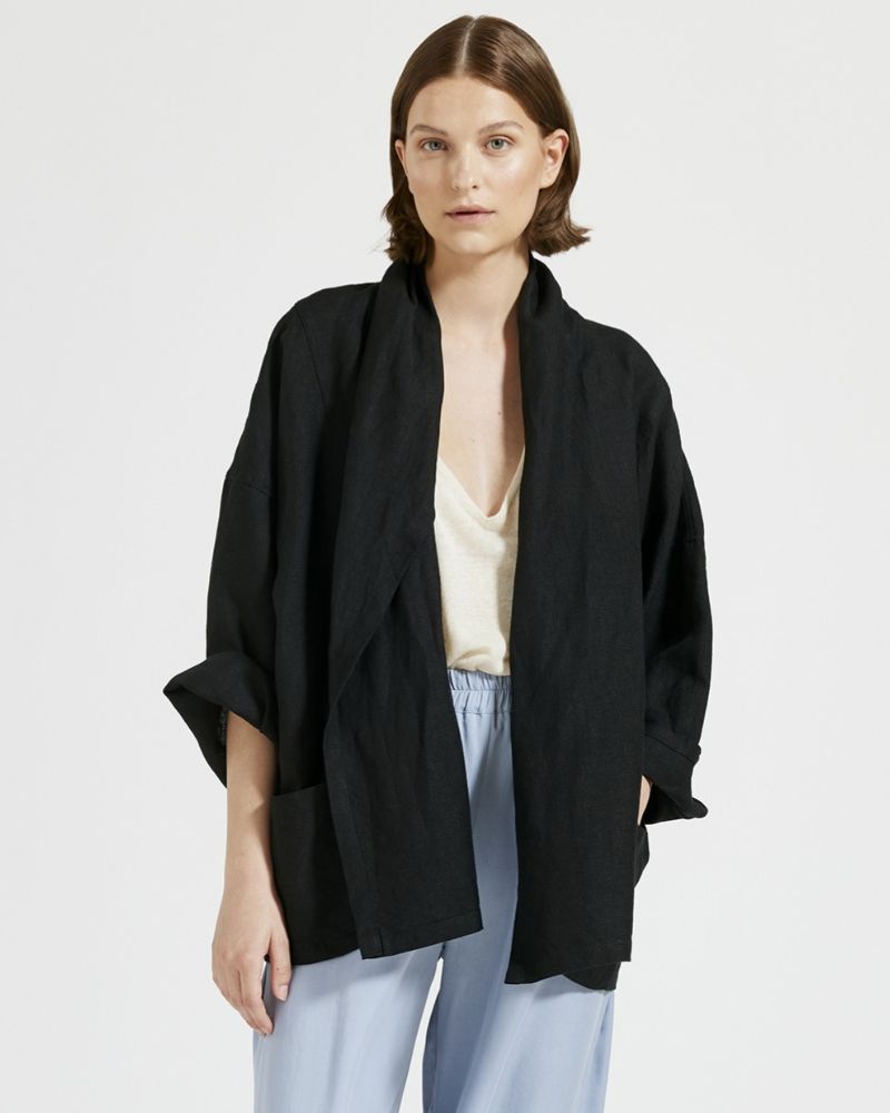 Maska Vira - Kimono wrap linen jacket