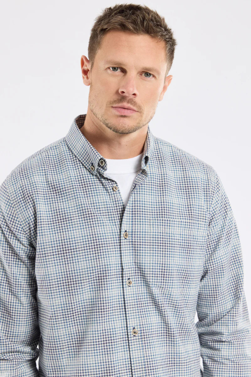 Armor Lux - Straight cut shirt - cotton and linen