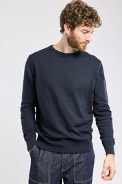 Armor Lux Round neck sweater Carantec cotton - Navy