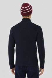 Armor Lux Quarter zip sweater Guisseny wool - Navy