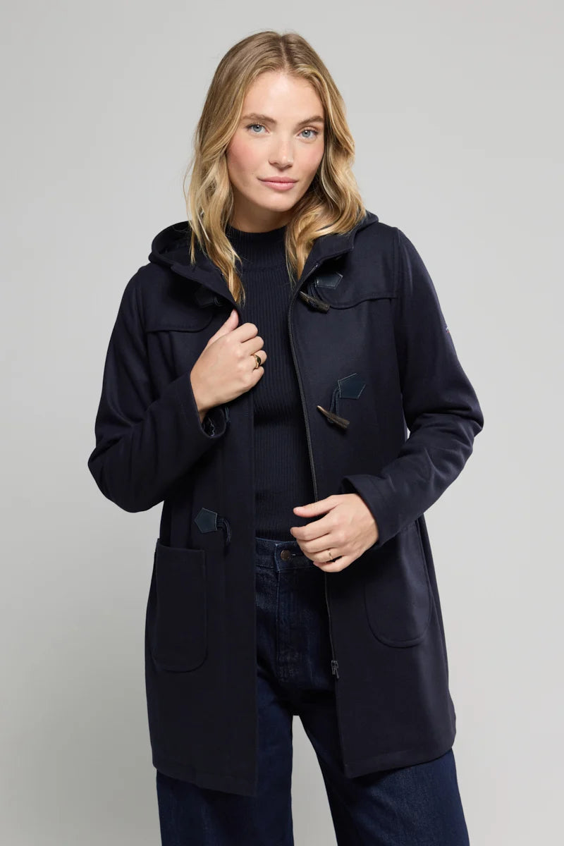 Armor Lux Concarneau Duffle Coat  wool blend - Navy