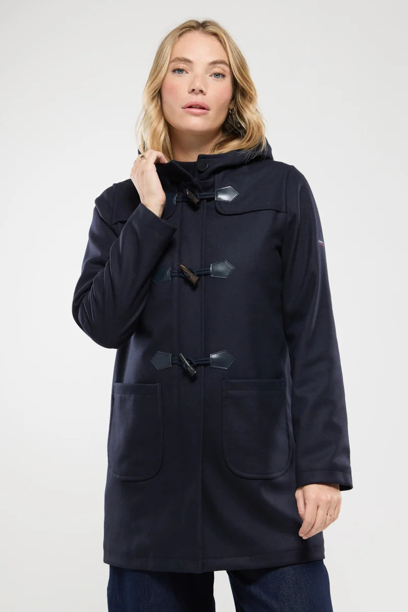 Armor Lux Concarneau Duffle Coat  wool blend - Navy