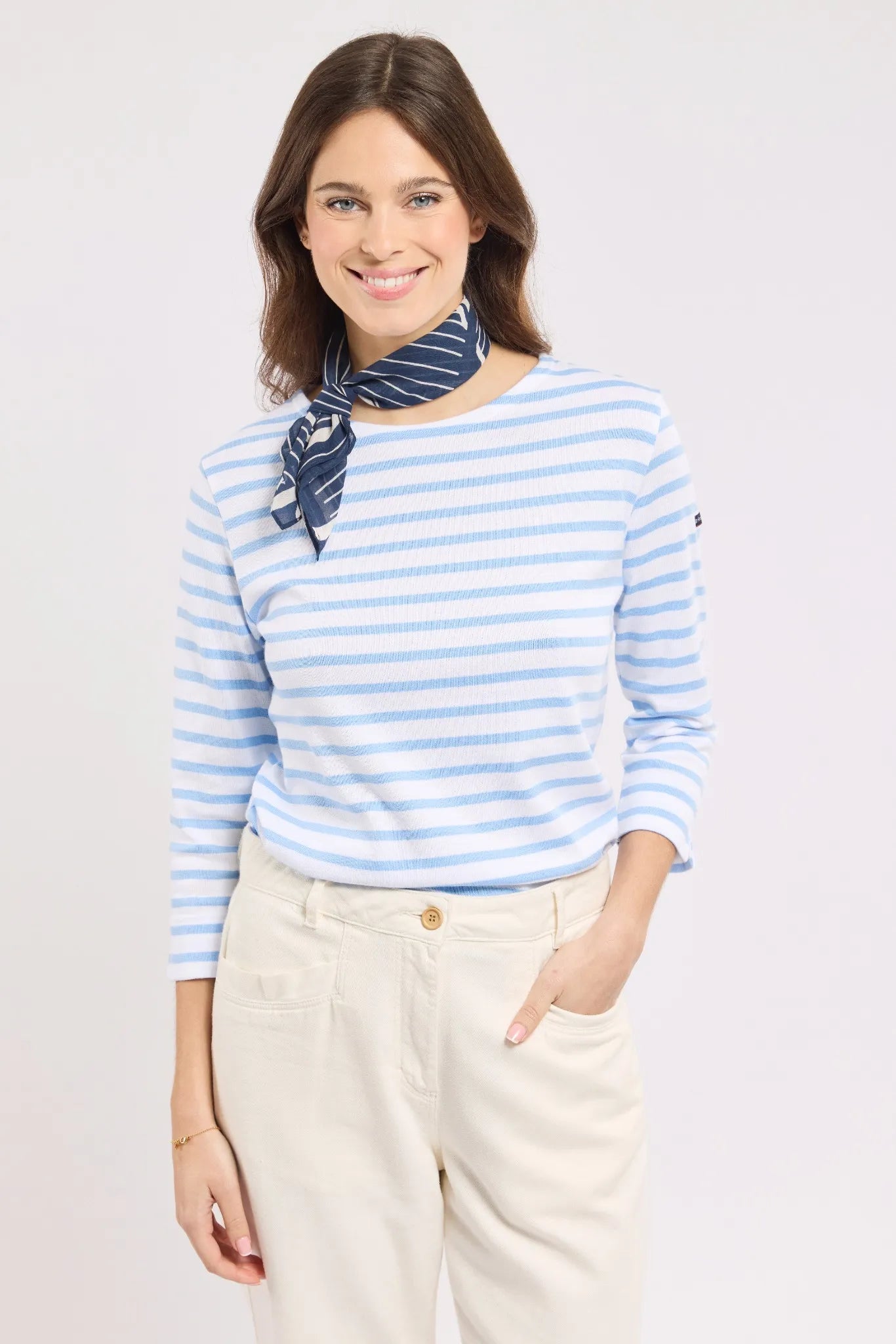Héritage Breton T-Shirt - Blå og Hvid