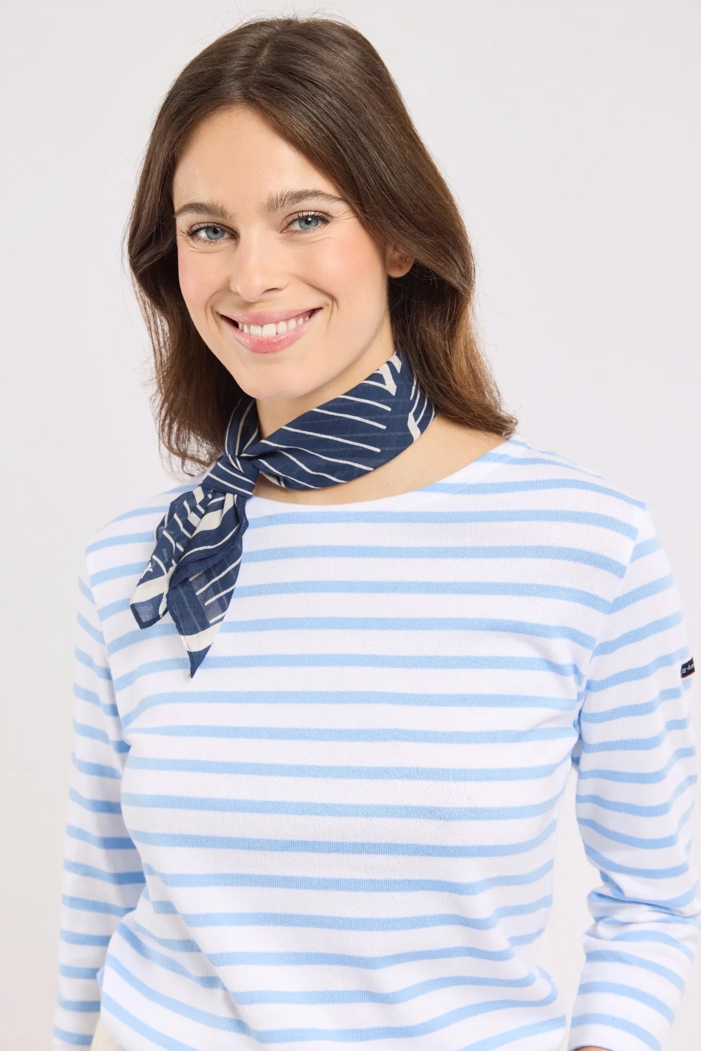 Héritage Breton T-Shirt - Blå og Hvid