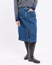 Armor Lux Long denim skirt - cotton Jean Clair