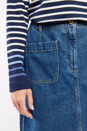Armor Lux Long denim skirt - cotton Jean Clair