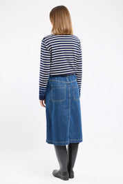 Armor Lux Long denim skirt - cotton Jean Clair