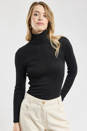 Armor Lux - Uld Silke Turtleneck - Black