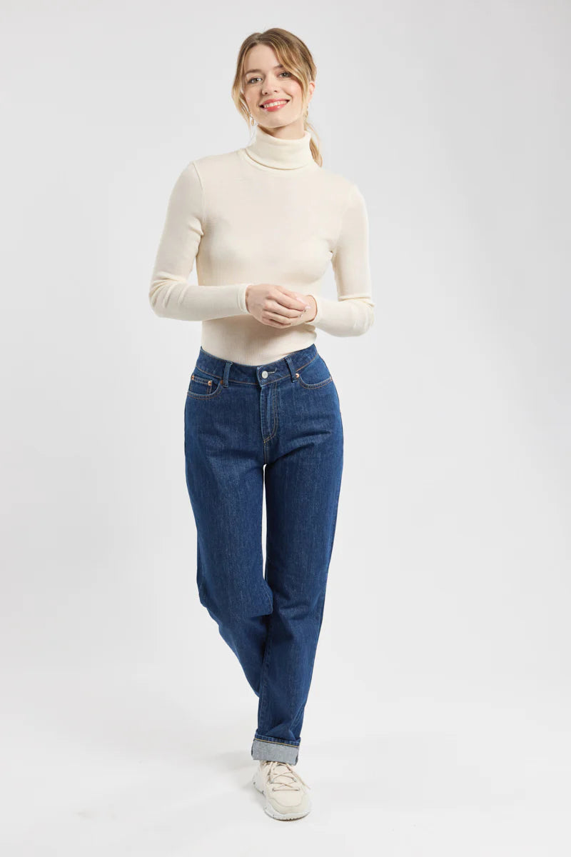 Armor Lux - Uld Silke Turtleneck - Naturel