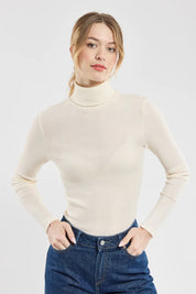 Armor Lux - Uld Silke Turtleneck - Naturel